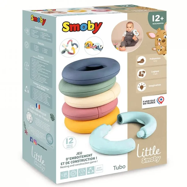 Little Smoby: Tubo készségfejlesztő karikák bébijáték – Simba Toys