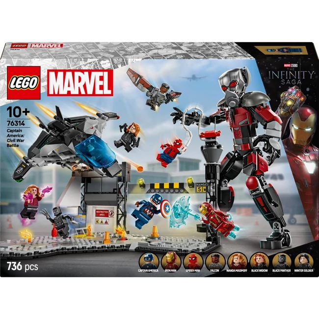 LEGO® Super Heroes: Amerika Kapitány – Polgárháború csatajelenet (76314)
