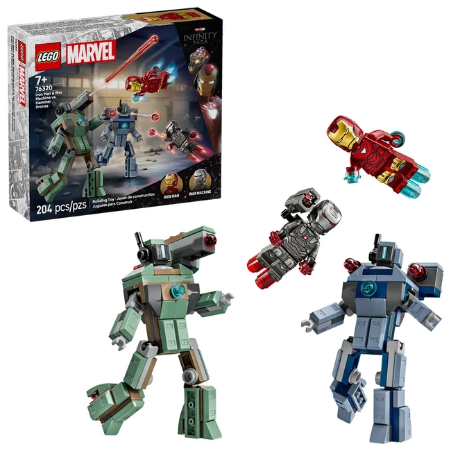 LEGO® Marvel: Vasember és Hadigép vs. Hammer-drónok (76320)