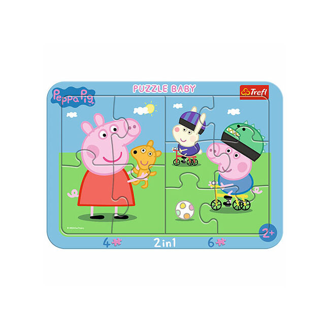 Boldog Peppa keretes baby puzzle 2 az 1-ben – Trefl