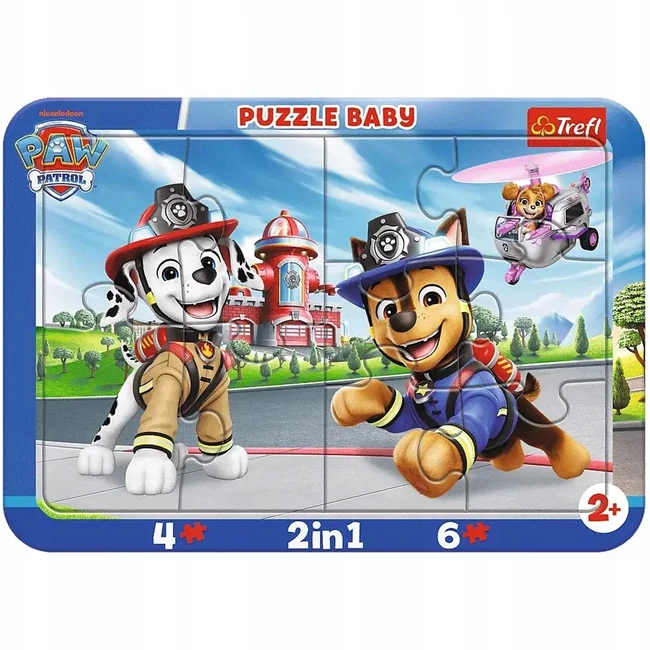 Mancs őrjárat kutyahősök 2 az 1-ben keretes baby puzzle - Trefl