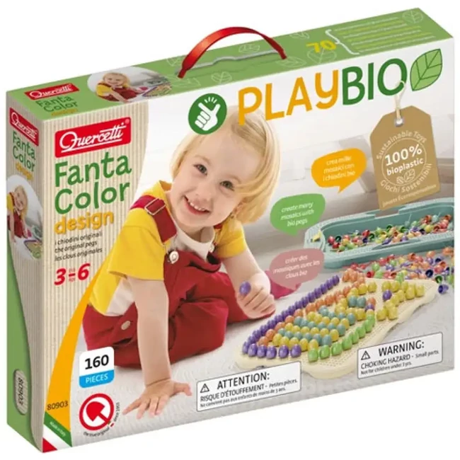 Quercetti: Play Bio Fantacolor Design pötyi 162 db-os