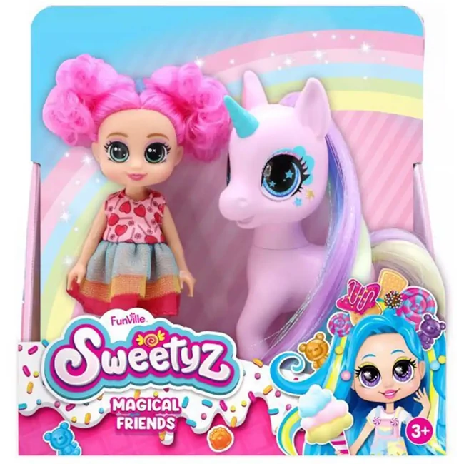 Funville: Cukorfalat illatos mini baba unikornissal 17 cm
