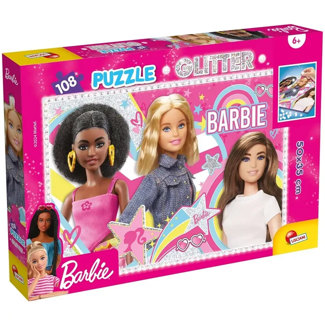 Barbie legjobb barátnők 108 db-os glitter puzzle 50×35 cm – Lisciani