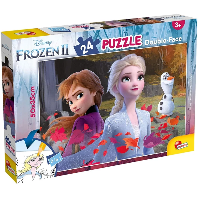 Jégvarázs 2 2 az 1-ben 24 db-os puzzle és színező 50×35 cm – Lisciani