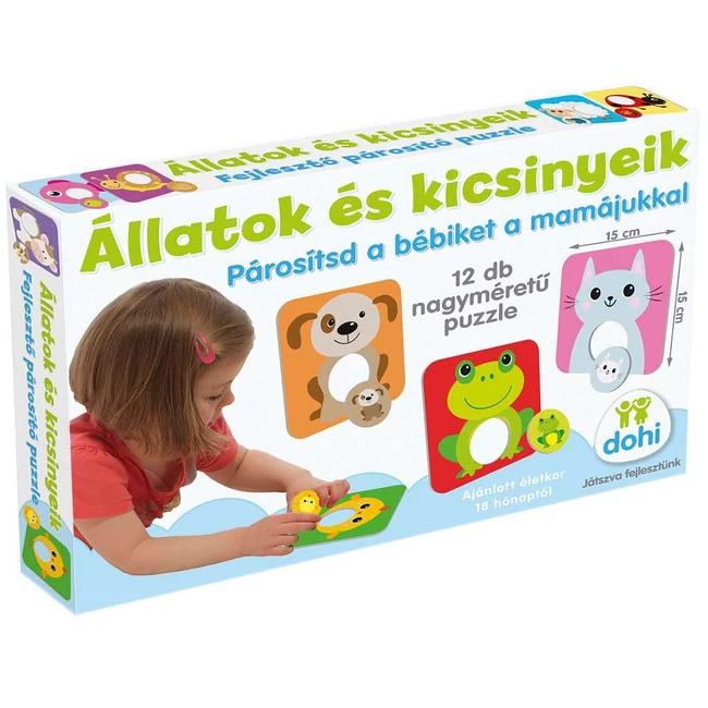 Állatok és Kicsinyeik Párosító Puzzle