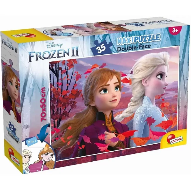 Jégvarázs 2 2az 1-ben 35 db-os maxi puzzle és színező 70×50 cm – Lisciani