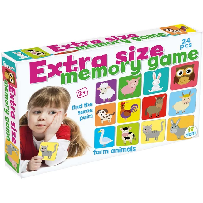 Extra Méretű Memóriajáték – Farm Állatok