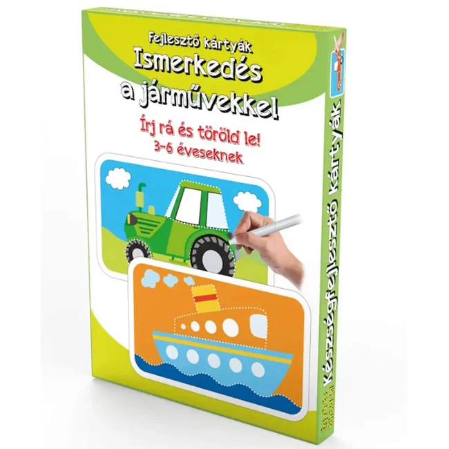 Ismerkedés a járművekkel – Fejlesztő kártyák 3–6 éveseknek