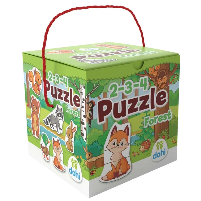2–3-4 Darabos Puzzle – Erdő állatai