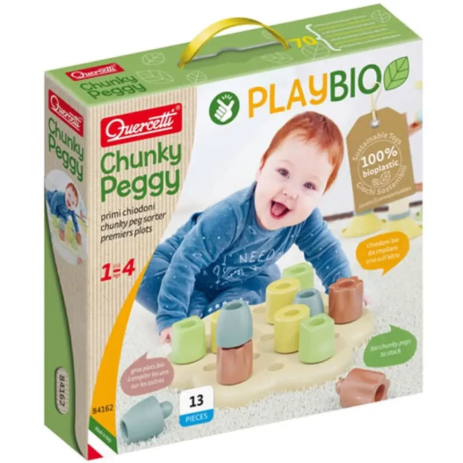 Quercetti: Play Bio Chunky pötyi 13 db-os