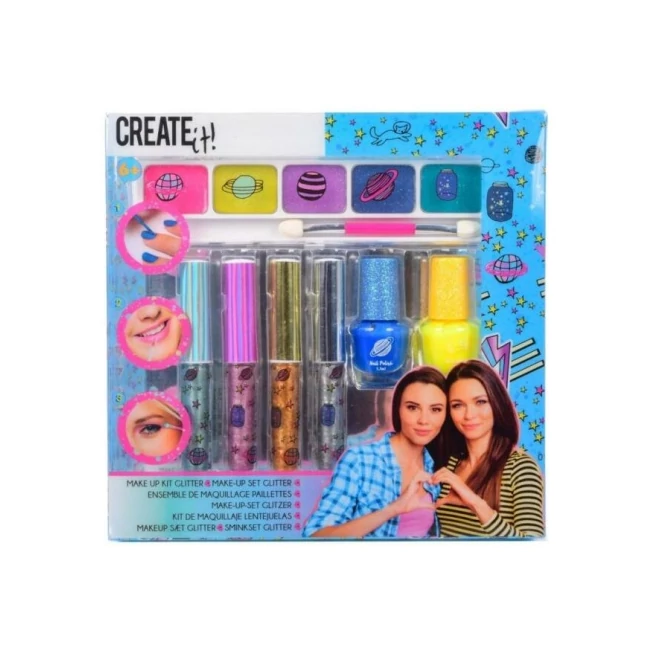 Canenco: Create It! Make-Up 7 db-os csillámos sminkszett