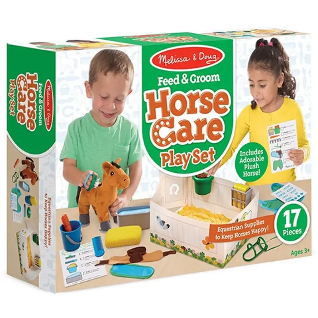 Lóápoló játékszett plüss lóval – Melissa & Doug
