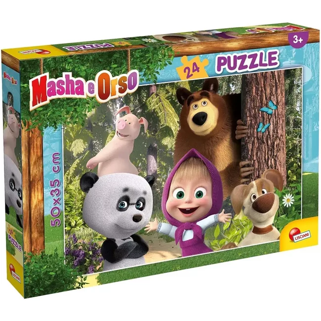 Mása és a medve barátai 24 db-os puzzle 50×35 cm – Lisciani