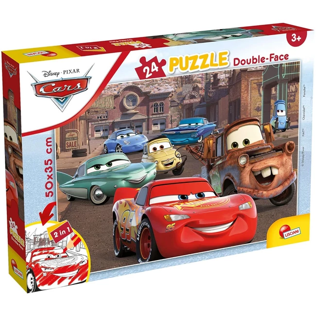 Verdák 2 az 1-ben 24 db-os puzzle és színező 50×35 cm – Lisciani