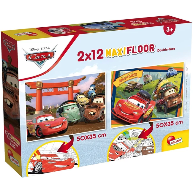 Verdák 2 az 1-ben 2×12 db-os maxi puzzle és színező – Lisciani