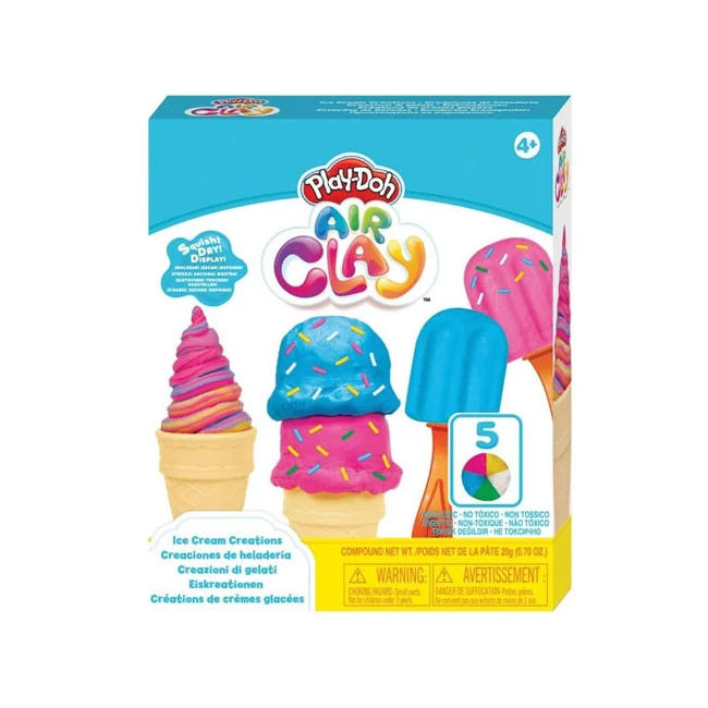 Play-Doh: Air Clay levegőre száradó gyurma szett – fagyi készítés