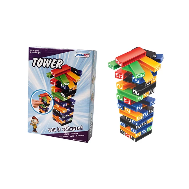 Mini Jenga torony ügyességi társasjáték