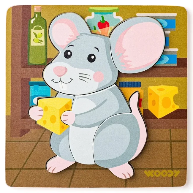 Fa egeres 5 db-os baba puzzle – Woodyland