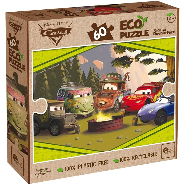 Verdák 2 az 1-ben 60 db-os Eco puzzle és színező 70×50 cm – Lisciani