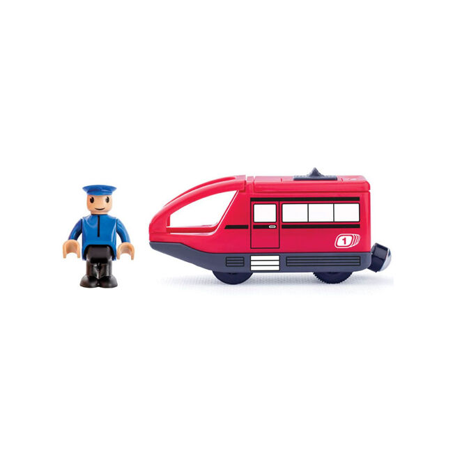 Modern piros elektromos mozdony – Woodyland