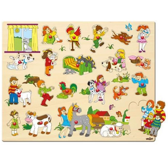 Nagy fa forma-puzzle fogantyúval – Woodyland