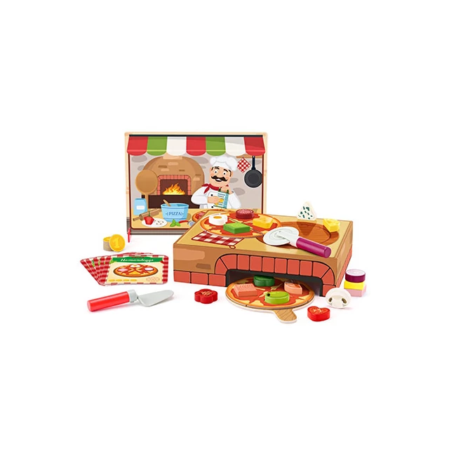 Fa pizza készítő játékszett – Woodyland