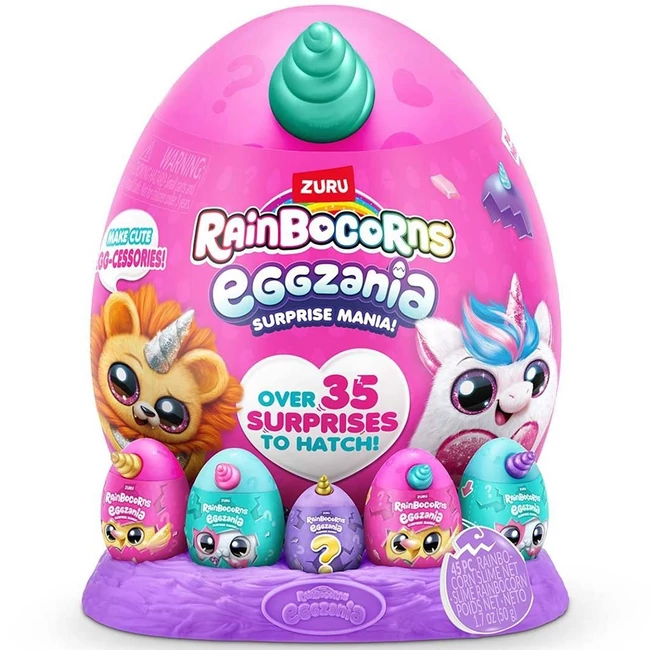 Rainbocorns: Eggzania meglepetés tojás plüssfigurával többféle változatban 1 db