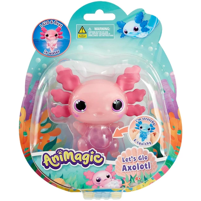 Let’s Glo Axolotl világító vízipajtás rózsaszín színben