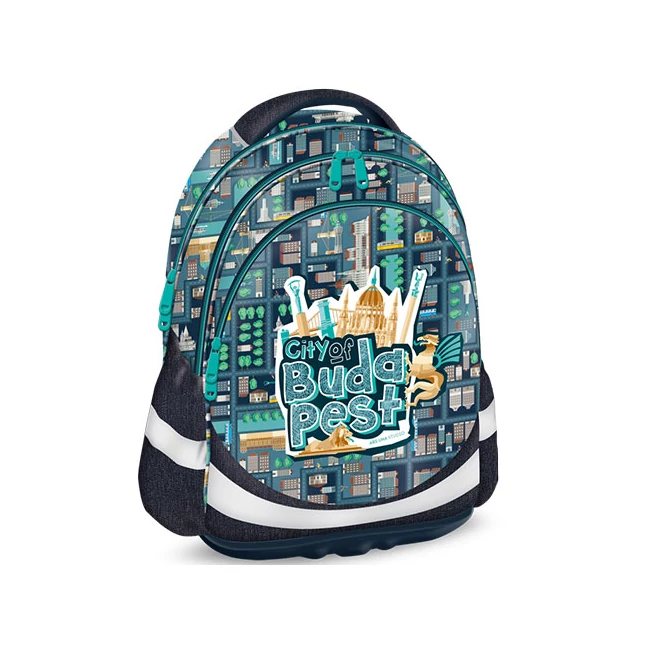 Ars Una: City of Budapest ergonomikus iskolatáska, hátizsák 33×45×21 cm