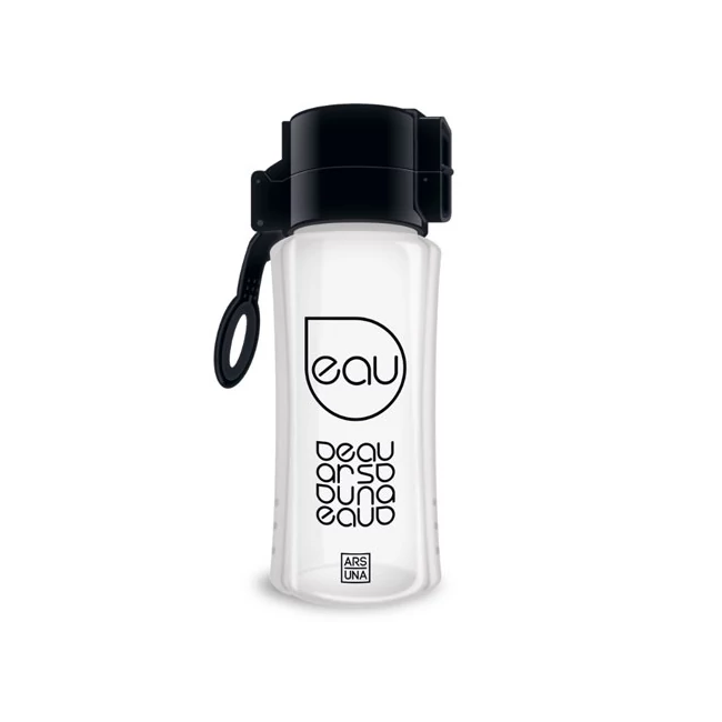Fekete átlátszó kulacs 450ml
