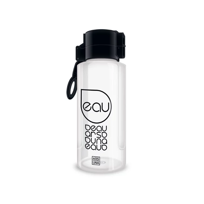 Fekete átlátszó kulacs 650ml