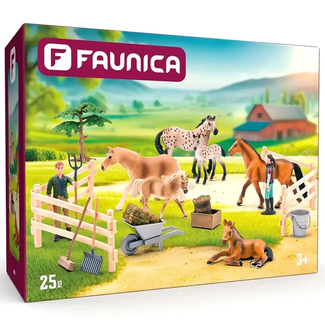 Faunica: 25 db-os játékszett lovakkal – Woodyland