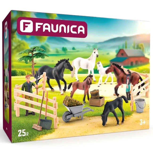 Faunica: 25 db-os játékszett Lipicai lovakkal – Woodyland