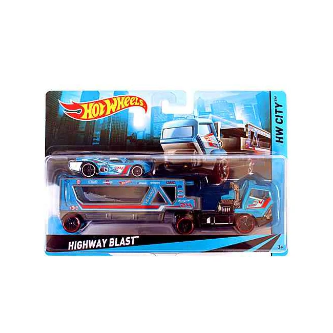 Hot Wheels: Highway Blast kisautó szállító kamion – Mattel