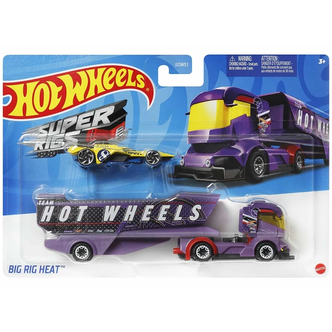 Hot Wheels: Big Rig Heat kisautó szállító szett 1/64 – Mattel