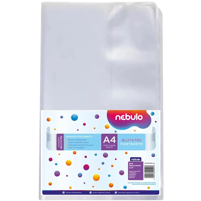 Nebulo: Bújtatós füzetborító A/4-es méretben 10 db-os
