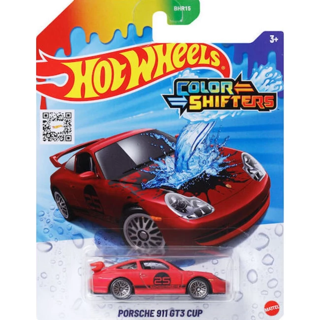 Hot Wheels: Porsche 911 GT3 Cup színváltós kisautó 1/64 – Mattel
