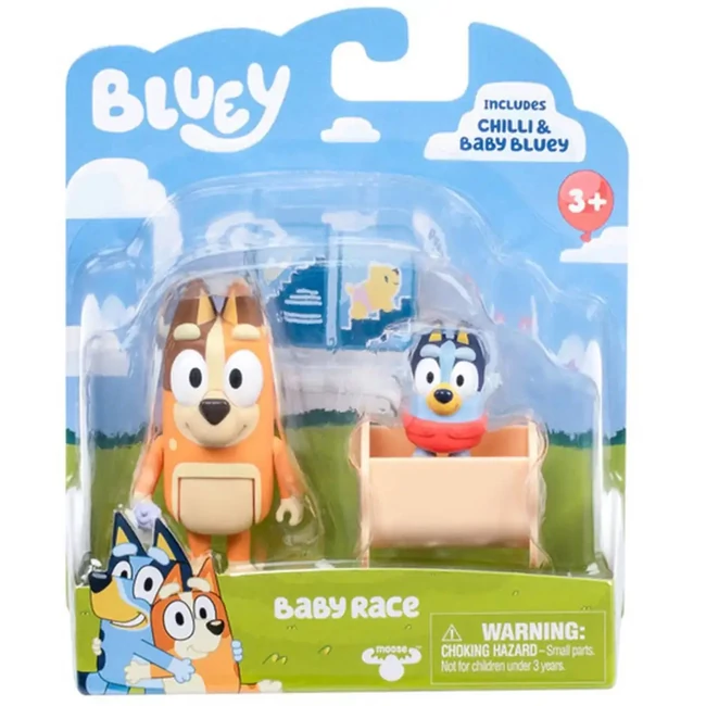 Bluey: Dupla karakter figura csomag – Baby Bluey és Chilli