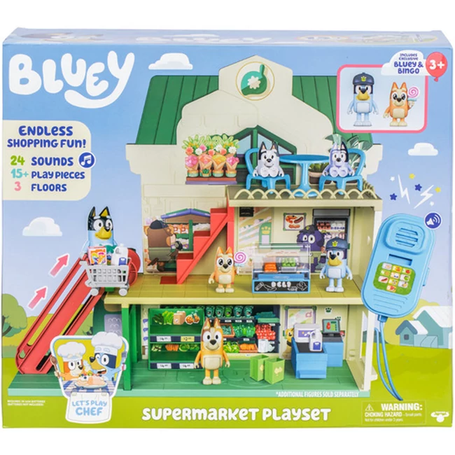 Bluey: Szupermarket nagy játékszett