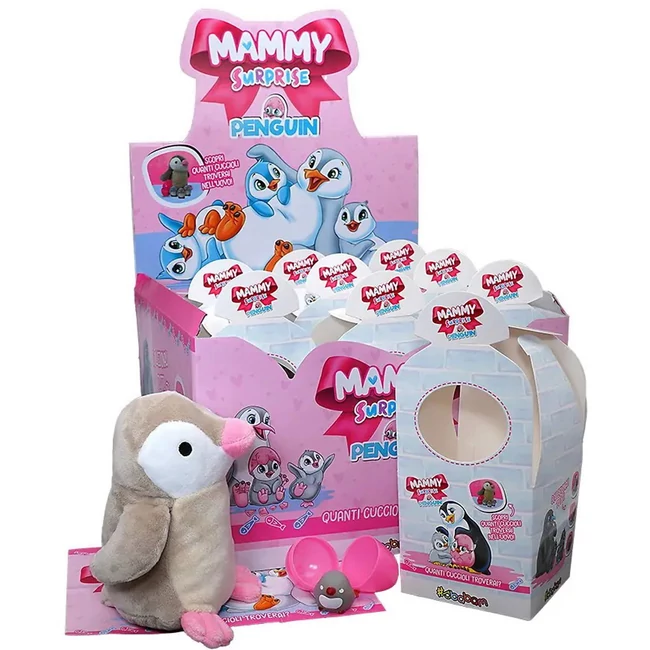 Mammy mini meglepetés plüss pingvin 1 db