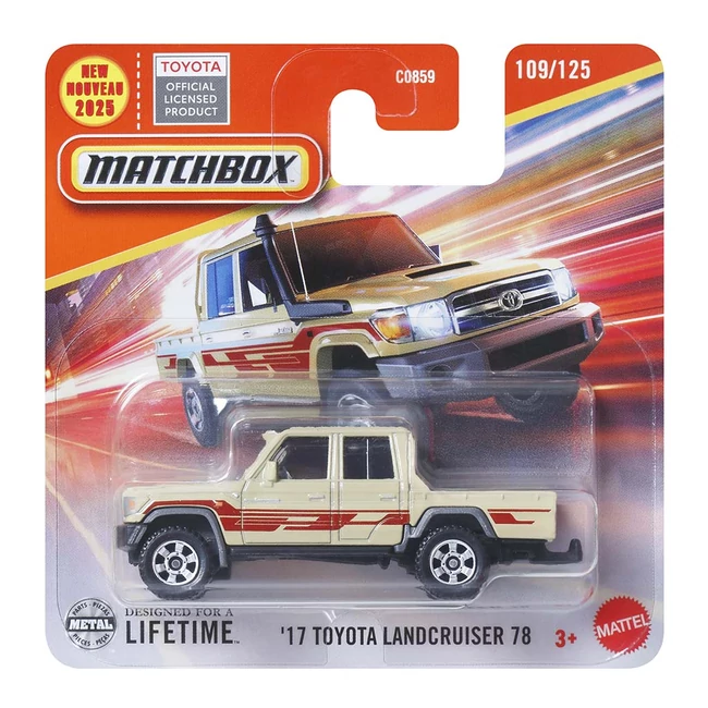 Matchbox: '17 Toyota Landcruiser 78 kisautó 1/64 – Mattel