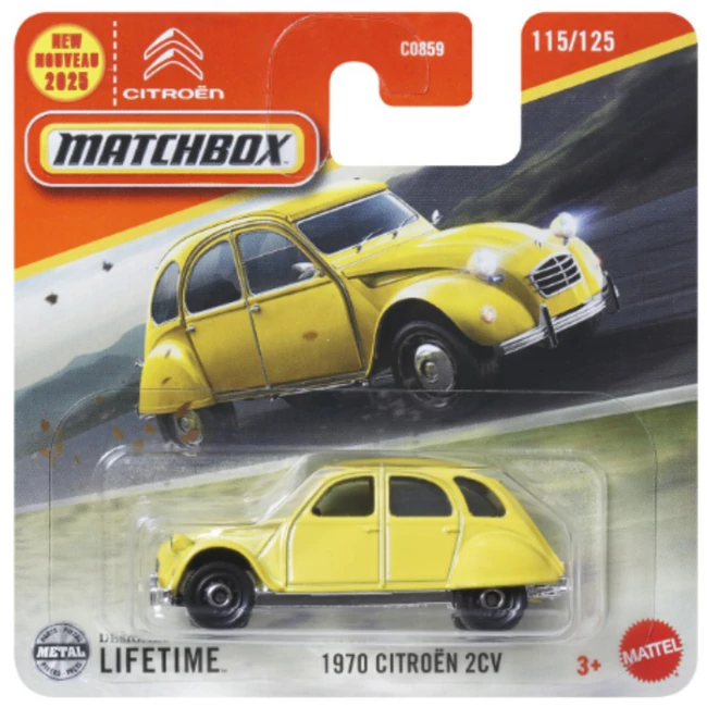 Matchbox: 1970 Citroën 2CV kisautó 1/64 – Mattel