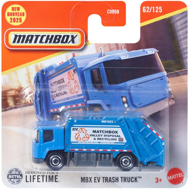 Matchbox: MBX EV Trash Truck kisautó 1/64 – Mattel