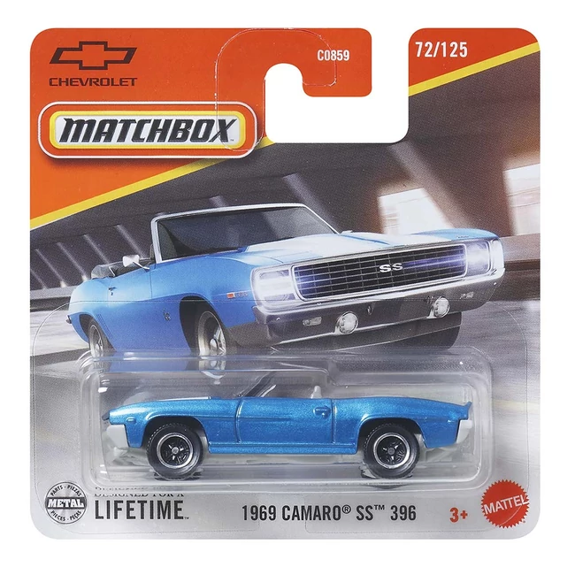 Matchbox: 1969 Camaro SS 396 kisautó 1/64 – Mattel