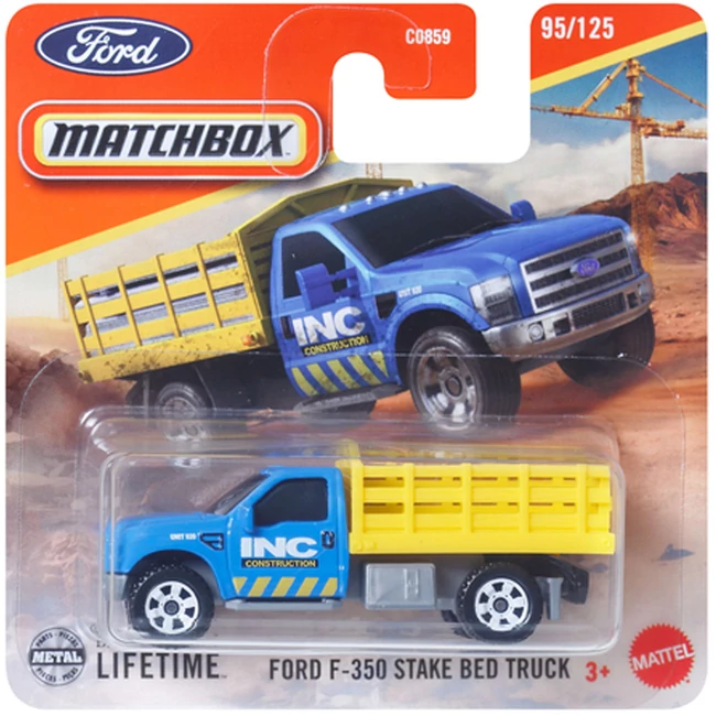 Matchbox: Ford F-350 Stake Bed Truck kisautó 1/64 – Mattel