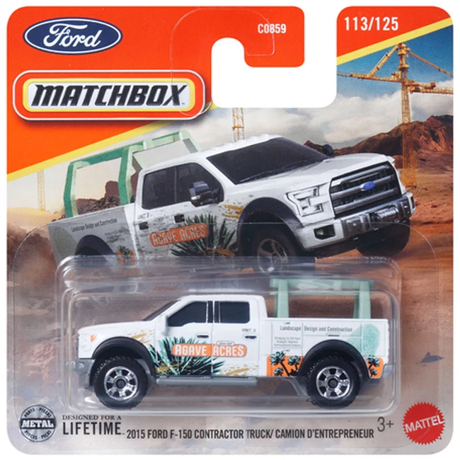 Matchbox: 2015 Ford F-150 Contractor Truck kisautó 1/64 – Mattel
