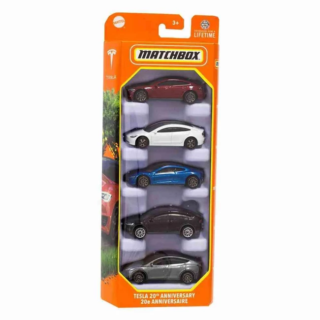 Matchbox: MBX Tesla 20. évforduló kisautók 5 db-os szett – Mattel