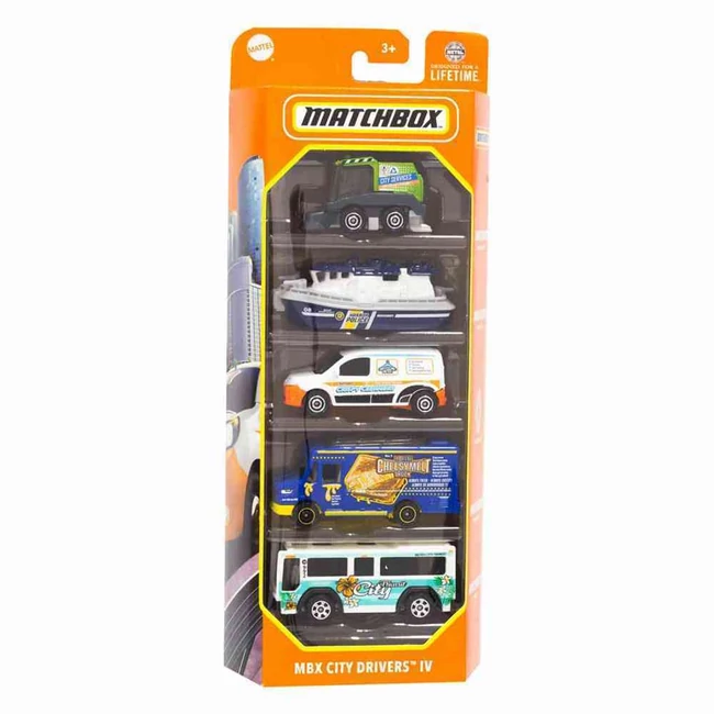 Matchbox: MBX City Drivers IV kisautók 5 db-os szett – Mattel