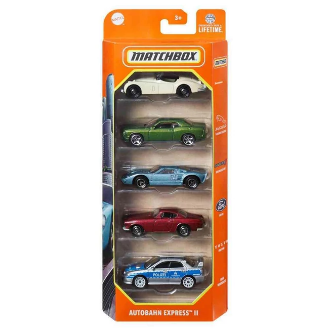Matchbox: MBX Autobahn Express II kisautók 5 db-os szett – Mattel